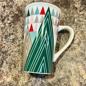 Starbucks Geometric Green and Red Mug